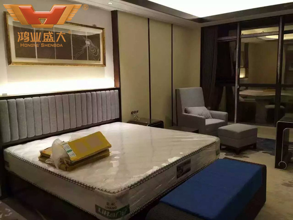 貴州貴陽國際人才公寓酒店豪華大床房現(xiàn)場安裝情況