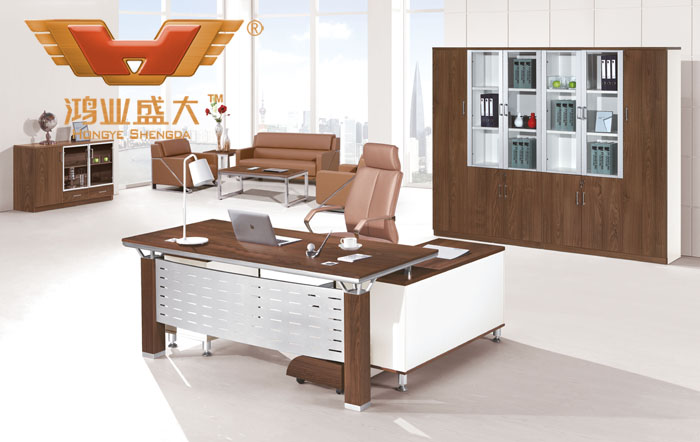 现代板式办公家具 时尚总裁桌HY-JT08