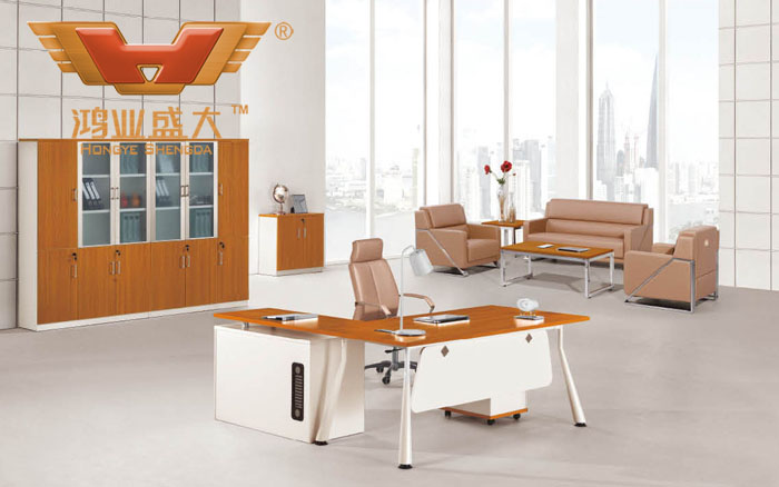 简易板式办公桌椅老板台 大班桌HY-BT12