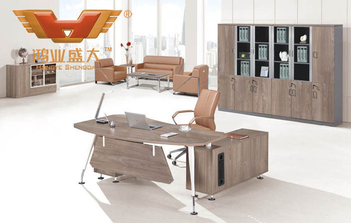 简约时尚总裁台 品牌板式办公桌HY-BT20