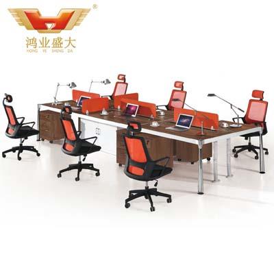 屏风办公桌六人组 时尚板式办公桌HY-Z01