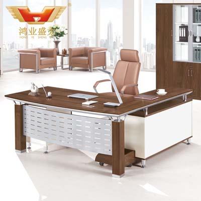 新款榆木板式办公桌 品牌大班台HY-BS1804